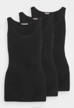 Anna Field nők alap tank 3er pack top fekete/fekete/fekete RTVD468