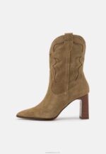 Anna Field nők bőr cowboy/biker bokacipő khaki RTVD2051 - Image 2