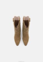 Anna Field nők bőr cowboy/biker bokacipő khaki RTVD2051 - Image 6
