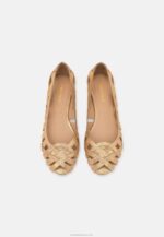 Anna Field nők bőr peeptoe balett pumpák arany RTVD2131 - Image 8