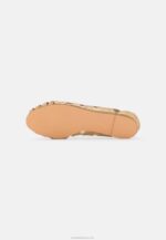 Anna Field nők bőr peeptoe balett pumpák arany RTVD2131 - Image 9