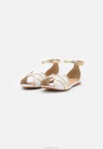 Anna Field nők bőr peeptoe balettpumpák fehér RTVD2087 - Image 3