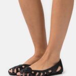 Anna Field nők bőr peeptoe balettpumpák fekete RTVD2148