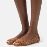 Anna Field nők bőr peeptoe balettpumpák konyak RTVD2125