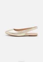 Anna Field nők bőr slingback balettpumpák arany RTVD2182 - Image 2