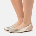 Anna Field nők bőr slingback balettpumpák arany RTVD2182