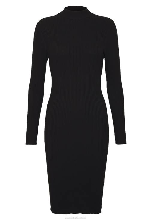 Anna Field nők crew ausschnitt bodycon ripp mini stricckleid shift ruha fekete RTVD204 - Image 4