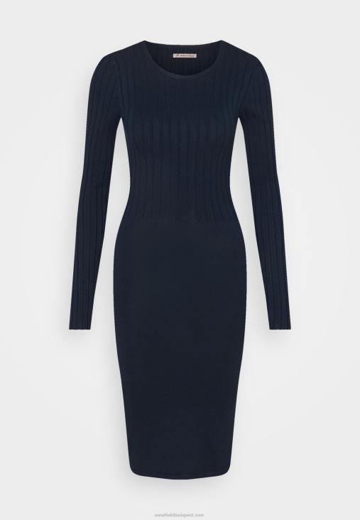 Anna Field nők crew ausschnitt ripp felső bodycon mini stricckleid shift ruha sötétkék RTVD205 - Image 5