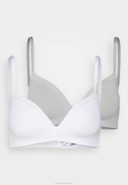 Anna Field nők edison 2 csomagos, vezeték nélküli póló melltartó fehér/szürke RTVD915 - Image 6