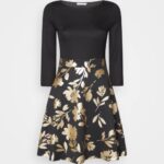 Anna Field nők jersey ruha fekete arany RTVD186
