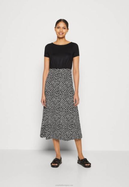 Anna Field nők jersey ruha fekete/fehér RTVD171