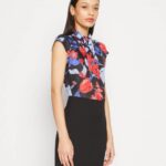 Anna Field nők jersey ruha fekete/piros/kék RTVD184