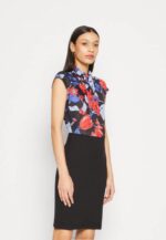 Anna Field nők jersey ruha fekete/piros/kék RTVD184
