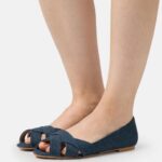 Anna Field nők peeptoe balett pumpák kék RTVD2120