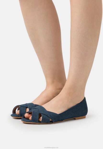 Anna Field nők peeptoe balett pumpák kék RTVD2120