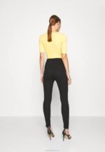 Anna Field nők punto leggings gombrészlettel leggings nadrág fekete RTVD652 - Image 3