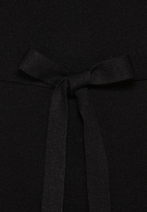 Anna Field nők rollkragen ripp mini stricckleid mit grtel jumper ruha fekete RTVD234 - Image 3