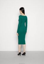 Anna Field nők v ausschnitt bodycon midi stricckleid shift ruha zöld RTVD196 - Image 3