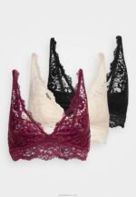 Anna Field nők 3 oldalas bralette melltartó fekete/bézs/sötétvörös RTVD936 - Image 6