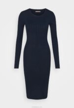 Anna Field nők crew ausschnitt ripp felső bodycon mini stricckleid shift ruha sötétkék RTVD205 - Image 5