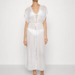 Anna Field nők hímzett cover up 802 fekete strand kiegészítő 001 fehér RTVD741