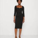 Anna Field nők jersey ruha fekete RTVD178