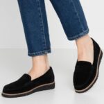 Anna Field nők kényelmes bőr slip-on fekete RTVD1787