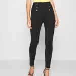 Anna Field nők punto leggings gombrészlettel leggings nadrág fekete RTVD652