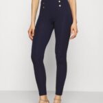 Anna Field nők punto leggings gombrészlettel leggings nadrág sötétkék RTVD654